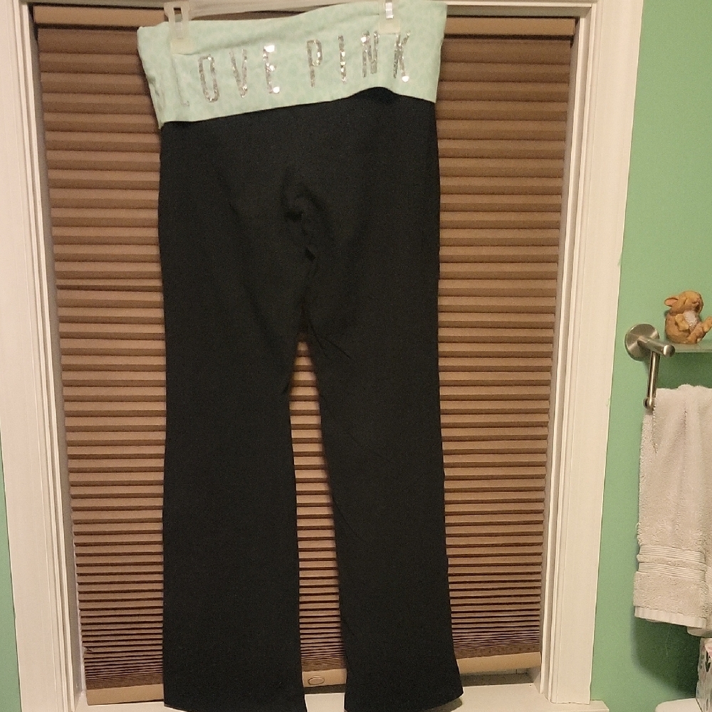 PINK Victoria's Secret Yoga Pants with Mint Waistband